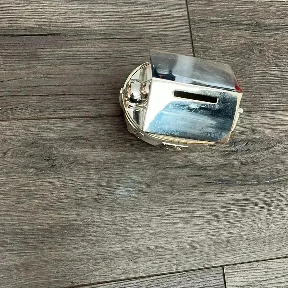 Maison Birks Silver Toned Noah Ark Coin Bank Piggy Bank - Picture 3 of 11